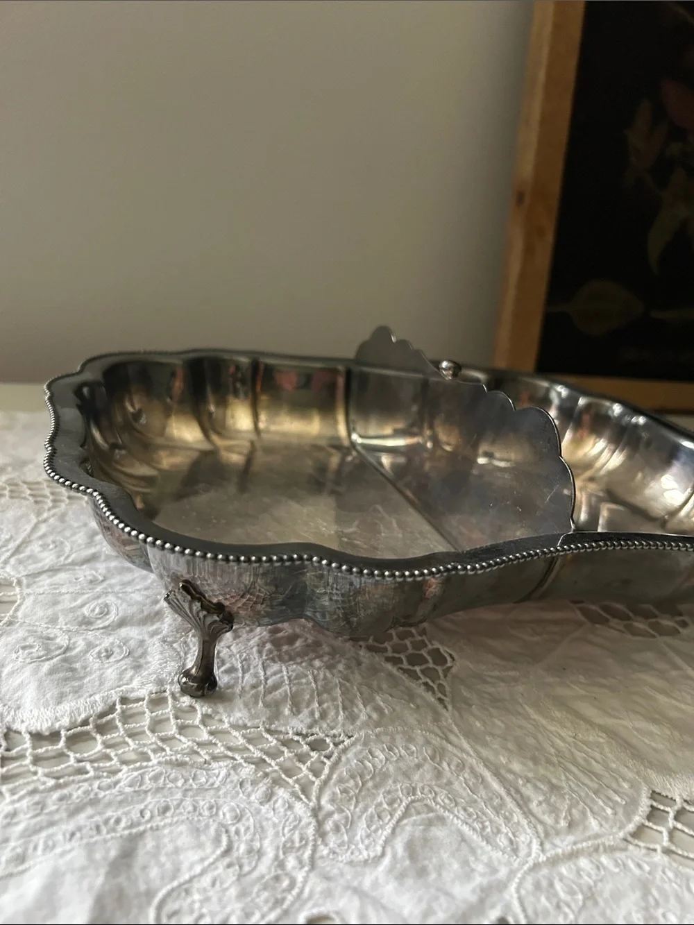 Vintage Silver-plated Divided Serving Tray